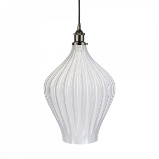 Persian Fluted Orbicular Clear Water Pendant Light